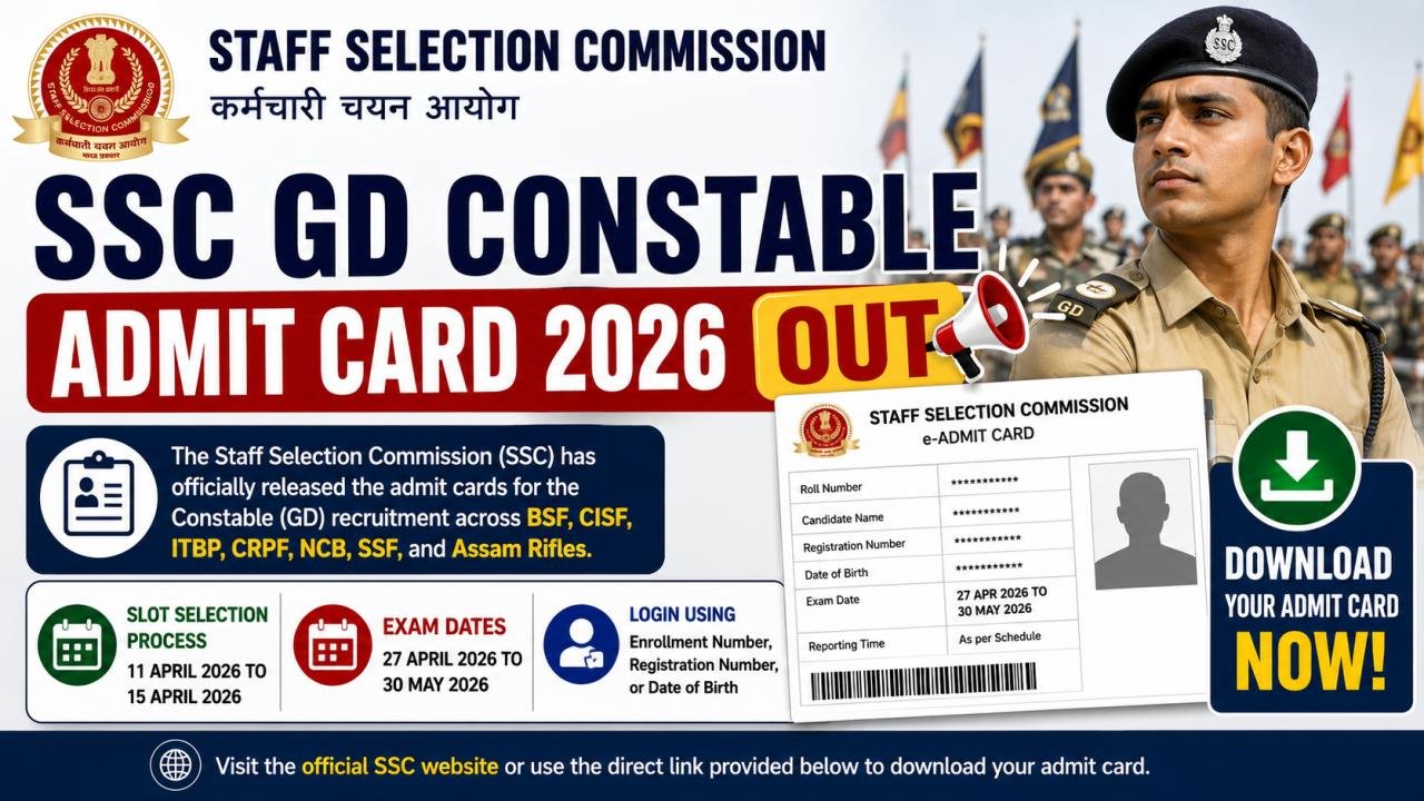 SSC GD Constable Admit Card 2026 Out